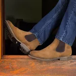 Botina Masculina Chelsea Vicent Camurça Taupe