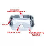 CUBA N1 FUNDA 460X300X170 AÇO 430