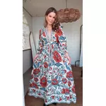 Vestido Longo Manga Francisca Estampado