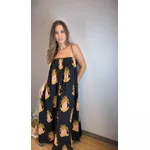 Vestido Longo Amalfi Abacaxi Estampado