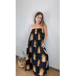 Vestido Longo Amalfi Abacaxi Estampado