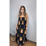 Vestido Longo Amalfi Abacaxi Estampado