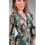 Vestido Longo Manga Floral Delhi Estampado