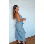 Blusa Tomara Que Caia Ester Chiclé Cinza 