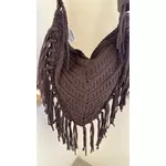 Bolsa Crochê Franja Marrom