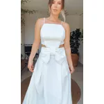 Vestido Longo Laço Chiclé Branco