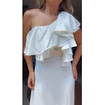 Vestido Ombro Só Monica Chiclé Off White
