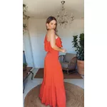 Vestido Ombro Só Monica Chiclé Vermelha