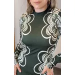 Vestido Midi Gráfico Mistico Estampado