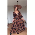 Vestido Longo Tigres Estampado