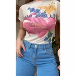 Blusa Tule Estampado Floral Malu Estampado