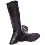Bota Montaria Feminina Em Couro Legitimo Preto