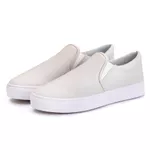 Tênis Slip On Feminino Casual Calce Fácil Confortável - Off-White