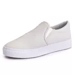 Tênis Slip On Feminino Casual Calce Fácil Confortável - Off-White