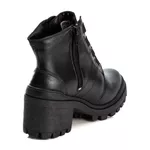 Bota Coturno Tratorado Feminina Em Couro Legitimo Preto