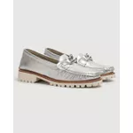 Mocassim Feminino Com Fivela Prata