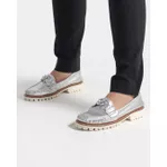 Mocassim Feminino Com Fivela Prata