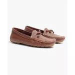 Sapato Feminino Mocassim Clássico Em Couro Marrom