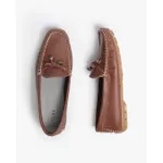 Sapato Feminino Mocassim Clássico Em Couro Marrom