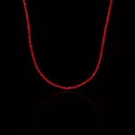 Colar Pedra Natural Espinélio Vermelho Prata 925 