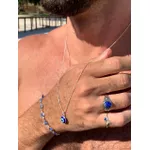 Colar Olho Grego Azul 12mm Prata 925 