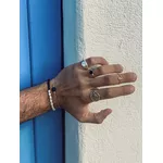 Pulseira Pérola Água Doce/Ônix Negra Prata 925