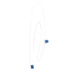 Escapulário Zircônia Safira 10x8mm Prata 925