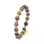 Pulseira Mp621 Pedra Natural Olho De Tigre