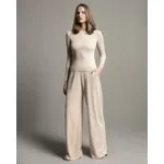 Calça Pure Algodão Bege-