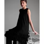 Vestido Boho Babados Preto