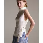 Top Ema Off White Detalhe Cinto