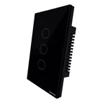 Interruptor touch 3 canais preto smart wifi RF BLE 90-250V Tramontina