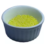 Perolas Pequenas Abs Com Furo 3mm Amarelo Artesanato 20 Gramas