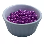 Perolas Abs Com Furo 8mm Violeta Artesanato 200 Unidades