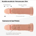Capa Peniana de 16cm Para 20cm Cyberdick - (SF6-17308) - Bege