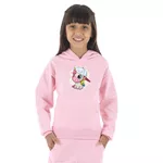 Moletom Canguru Infantil Menina Unicórnio Benellys Rosa