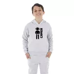 Moletom Canguru Infantil Menino Gamer Benellys Cinza Claro