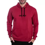 Moletom Oh, No! Masculino Canguru Vinho