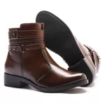 Bota Molly Feminina Melissa Cano Curto com Detalhes Metálicos Café