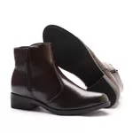 Bota Molly Feminina Melissa com Ziper Lateral Café
