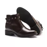 Bota Molly Feminina Melissa com Spike e Fivela Lateral Café