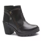 Coturno Molly Feminino Preto com Fechamento Lateral
