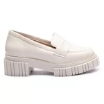 Mocassim Molly Feminino Tratorado Off White