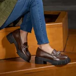 Mocassim Molly Feminino Tratorado Capuccino com Metal Dourado