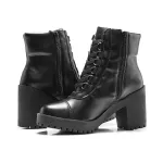 Coturno Molly Feminino Valentina com Metal Triangular e Atacador - Preto