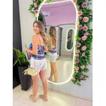 SHORT JEANS ESTONADO CINZA