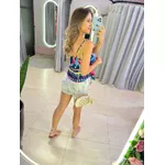 SHORT JEANS ESTONADO CINZA