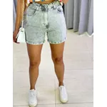 SHORT JEANS ESTONADO CINZA