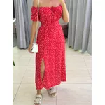 VESTIDO MIDI VIOLETA VERMELHO/ OFF