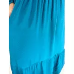 VESTIDO MIDI FERNANDA AZUL LISO